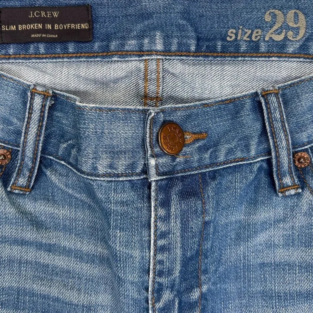 J. Crew Slim Broken In Boyfriend 29 Women Denim Jeans Work Office